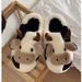 Couples' Cotton Slippers, Men And Women's Home Furry Slippers, Anti-slip Design Suitable For Both Indoors And Out._voghion.com