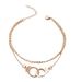 New Fashion Trend Beach Double Layer Handcuff Anklet_voghion.com