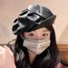 Korean Wrinkled Leather Black Beret For Women Spring And Autumn Niche Designer Style Elegant Versatile Artist Hat_voghion.com