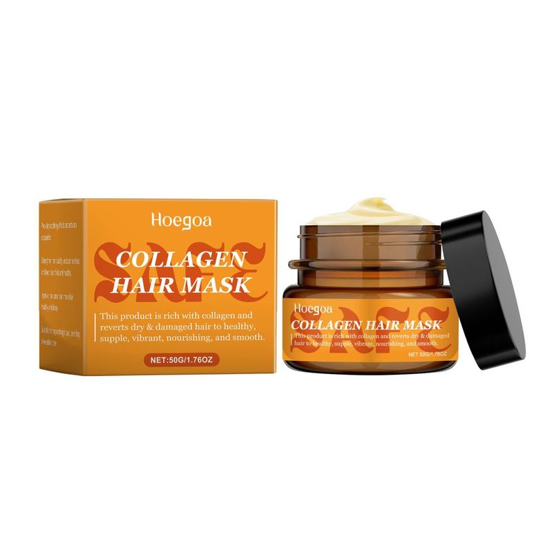 Hoegoa Moisturizing And Repairing Hair Mask Nourishes And Repairs Hair, Smoothing Hair, Alleviating Frizz And Tangling Hair Mask_voghion.com