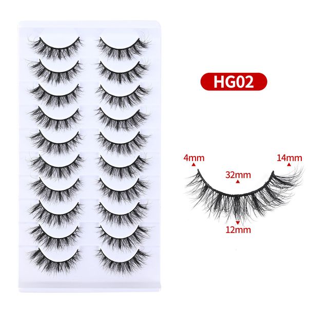 Uued keemilised kiud 10 paari kunstripsmeid. Kohevad plahvatusripsmed. 10 paari värvilisi alumisi tugiripsmeid._voghion.com