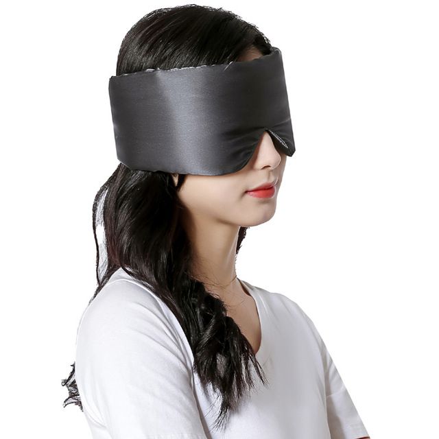 Double Layer Silk Sleeping Mask Large Eye Coverage Sleep Mask Soft Eye Patch Blackout Blindfold Shading Eye Cover Travel Relax_voghion.com