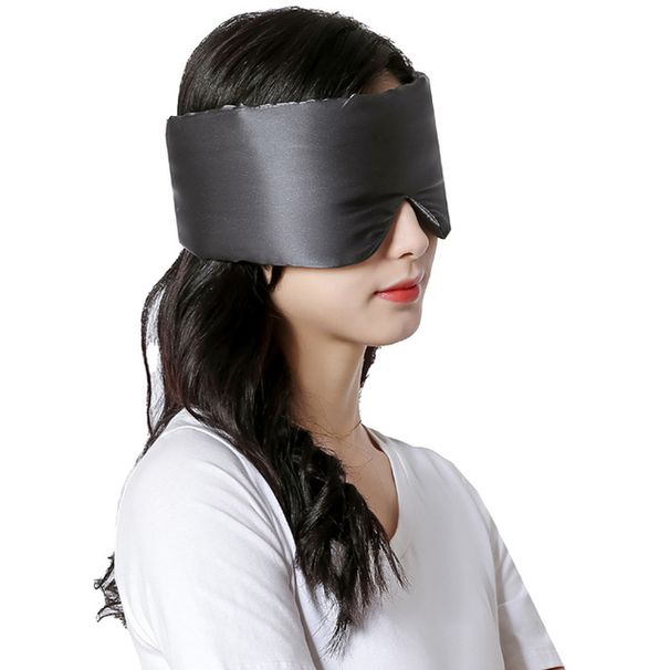 Double Layer Silk Sleeping Mask Large Eye Coverage Sleep Mask Soft Eye Patch Blackout Blindfold Shading Eye Cover Travel Relax_voghion.com