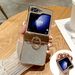 Per Galaxy Z Flip 6 con cerniera protettiva e supporto ad anello, custodia antiurto Shine Z Flip 6, custodia anti-caduta con glitter e brillantini per Galaxy Z Flip 6_voghion.com