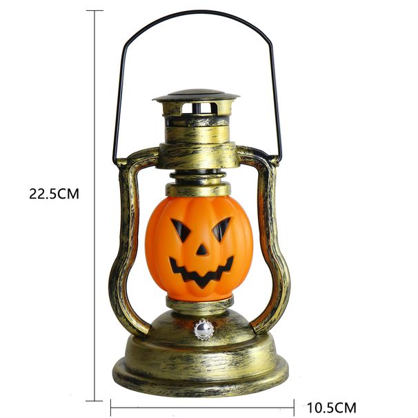 Cross Border Totenkopf Kürbis Laterne Halloween Batterie Laterne Outdoor Garten Camping LED Tragbare Petroleumlampe_voghion.com