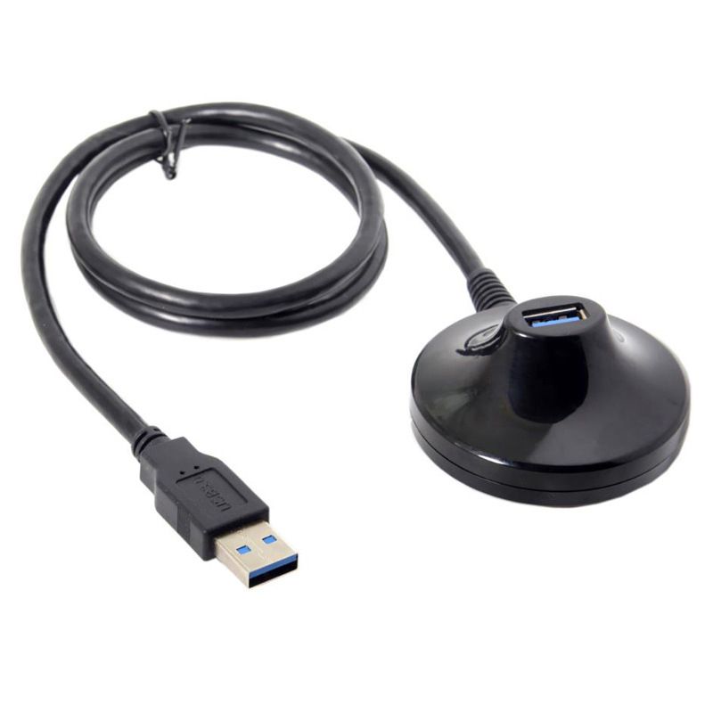 1,5 m langes USB 3.0-Desktop-Verlängerungskabel Typ A, Stecker auf Buchse, Daten- und Ladekabel mit abgeschirmtem Standfuß_voghion.com