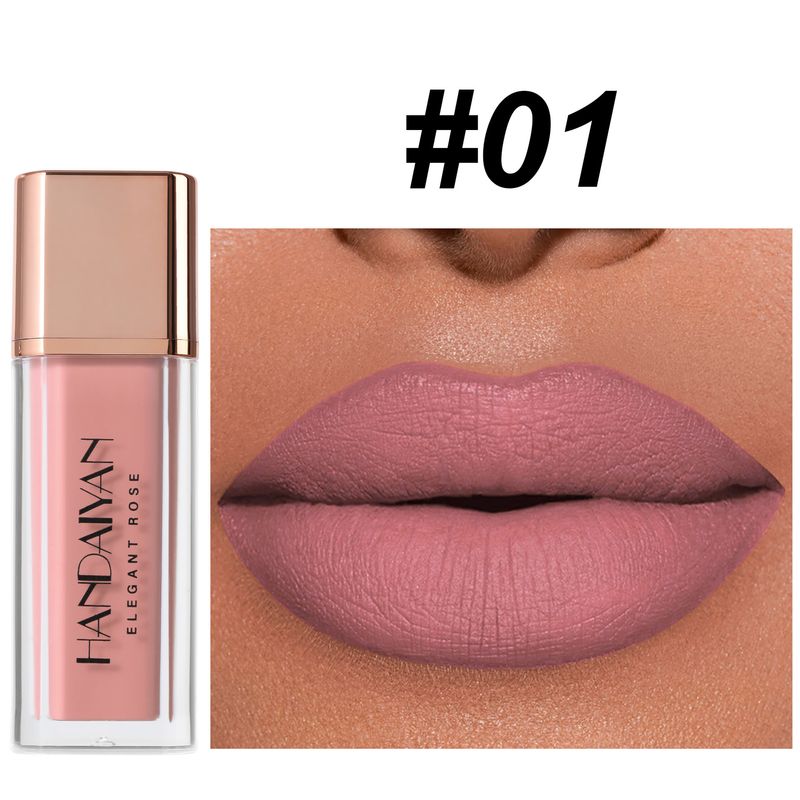 HANDAIYAN 8 - Color Quick - Drying Lip Gloss, Non - Stick Cup, Long - Lasting Matte Lipstick_voghion.com