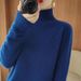 【 Cashmere Family】 Maglione autunnale e invernale a collo alto corto in lana da donna con strato interno spesso_voghion.com