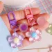 Lot de 6 porte-clés en résine colorée, motif fleur, style coréen, mignons, pour sac, vente en gros, accessoires pour clés de voiture_voghion.com