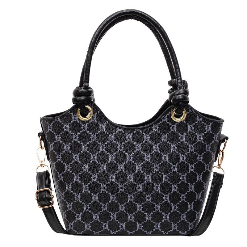 Retro Fashion Casual Bucket Bag Summer Popular Diamond Crossbody Bag Commuting Texture Bag_voghion.com