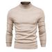 Höst/vinter Herr Ny Bottom Slim Fit High Neck Casual Stickad tröja_voghion.com