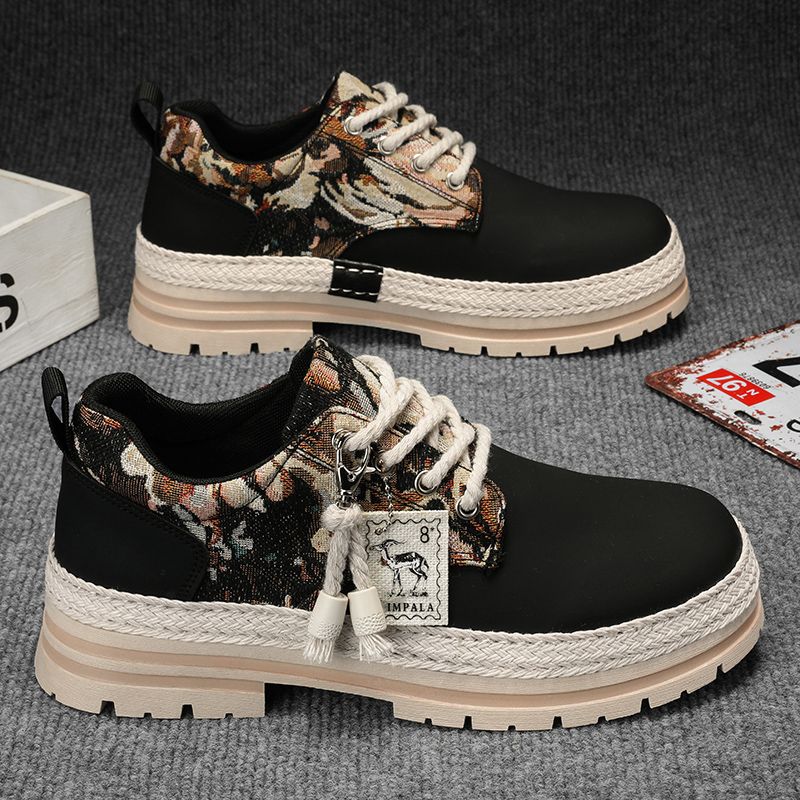 Low-top Martin shoes cargo shoes versatile straw sole casual sneakers trendy shoes four seasons_voghion.com