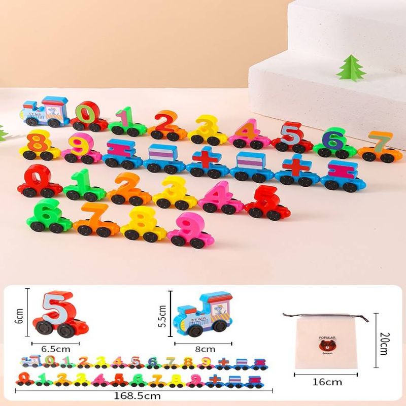 Trenuleț magnetic din plastic, mai mare și mai ecologic decât trenul din lemn, potrivit pentru jocul intelectual, cadou ideal de sărbători._voghion.com