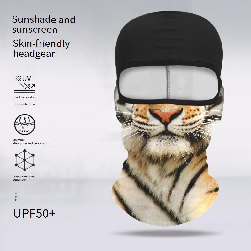 Cycling Face Mask 3D Animal Riding Mask Digital Printing Personality Outdoor Sun Protection Head Cover Face Scarf Half Face Neck Protection Collar_voghion.com