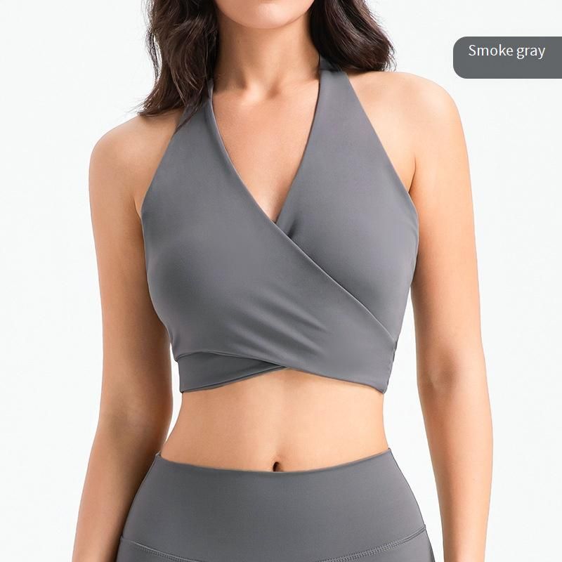 Women's Clothing Strap Yoga Clothes Beautiful Back Yoga Tops Women With Chest Pad Sports Tops Pilates Training_voghion.com