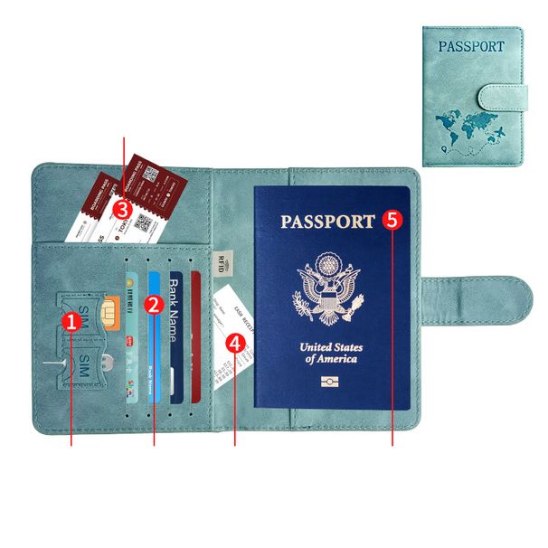 Passport Covers Anti Magnetic Passport Cover PU Leather Passport Holder Magnetic Buckle Leather Passport Bag_voghion.com