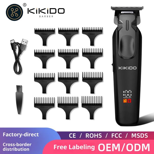 Tagliacapelli professionale - Rifinitore ricaricabile tramite USB con lame in ceramica, senza fili e testina staccabile impermeabile per uomini e donne_voghion.com