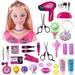 Speelgoed Kinderen Make-up Pretend Speelset Styling Hoofd Pop Kapsel Schoonheid Spel Met Föhn Cadeau_voghion.com