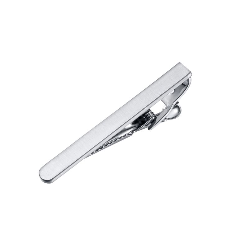 Fermacravatta geometrico in argento per affari, semplice, alla moda, con personalità, fermacravatta formale, accessori per cravatte_voghion.com