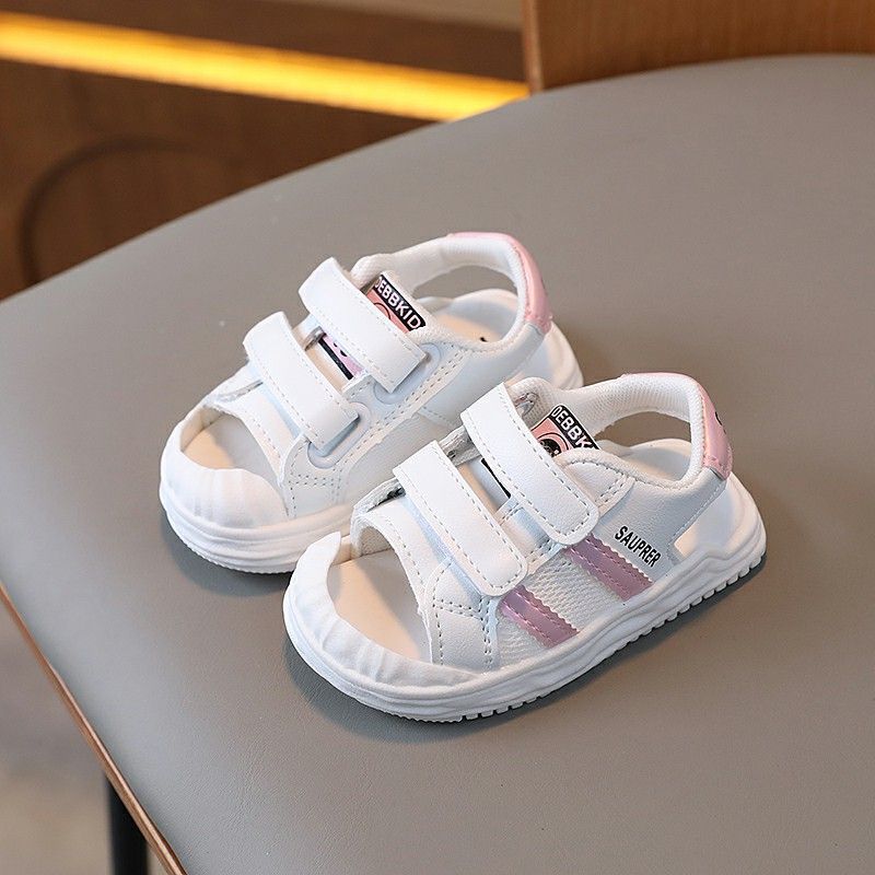 Baotou – sandales d'été pour enfants de 0 à 13 ans, respirantes, à semelle souple, petites chaussures blanches de marche pour bébés filles_voghion.com