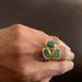Anillo de jade chapado en oro Rongyu: un anillo elegante y elegante._voghion.com
