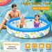48x10' Inflatable Swimming Pool Blow Up Family Pool For 2 Kids Foldable Swim Ball Pool Center W/ 3 Velvets Water Drain Plug For Indoor Backyard Beach_voghion.com