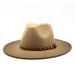 New autumn winter men's and women's spray painted gradient two-color jazz woolen hats with large eaves_voghion.com