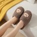 Hustøffel Menn Kvinner Bjørn flip-flops Vinter Varm Tegneserie Kawaii Plysj Innendørs Hjemmesko Flate Morsomme Fuzzy Kvinnelige Slides S050_voghion.com