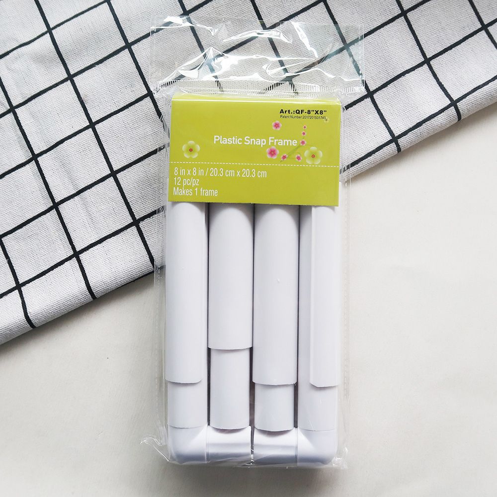 1Pcs 8Inch Embroidery Frame White Clip-On Embroidery Bandage Cross Thread Square Diy Embroidery Square_voghion.com