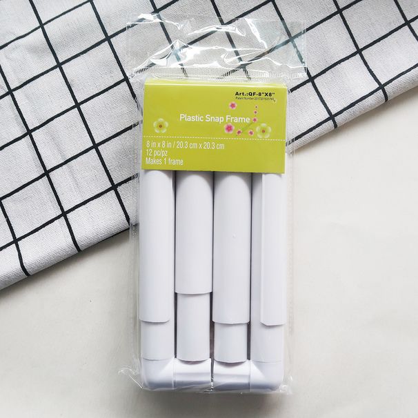 1Pcs 8Inch Embroidery Frame White Clip-On Embroidery Bandage Cross Thread Square Diy Embroidery Square_voghion.com