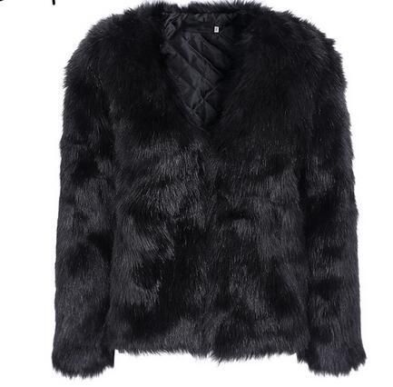 Damenbekleidung, pelzig, warm, einfarbig, Kurzmantel, Pelzimitat_voghion.com