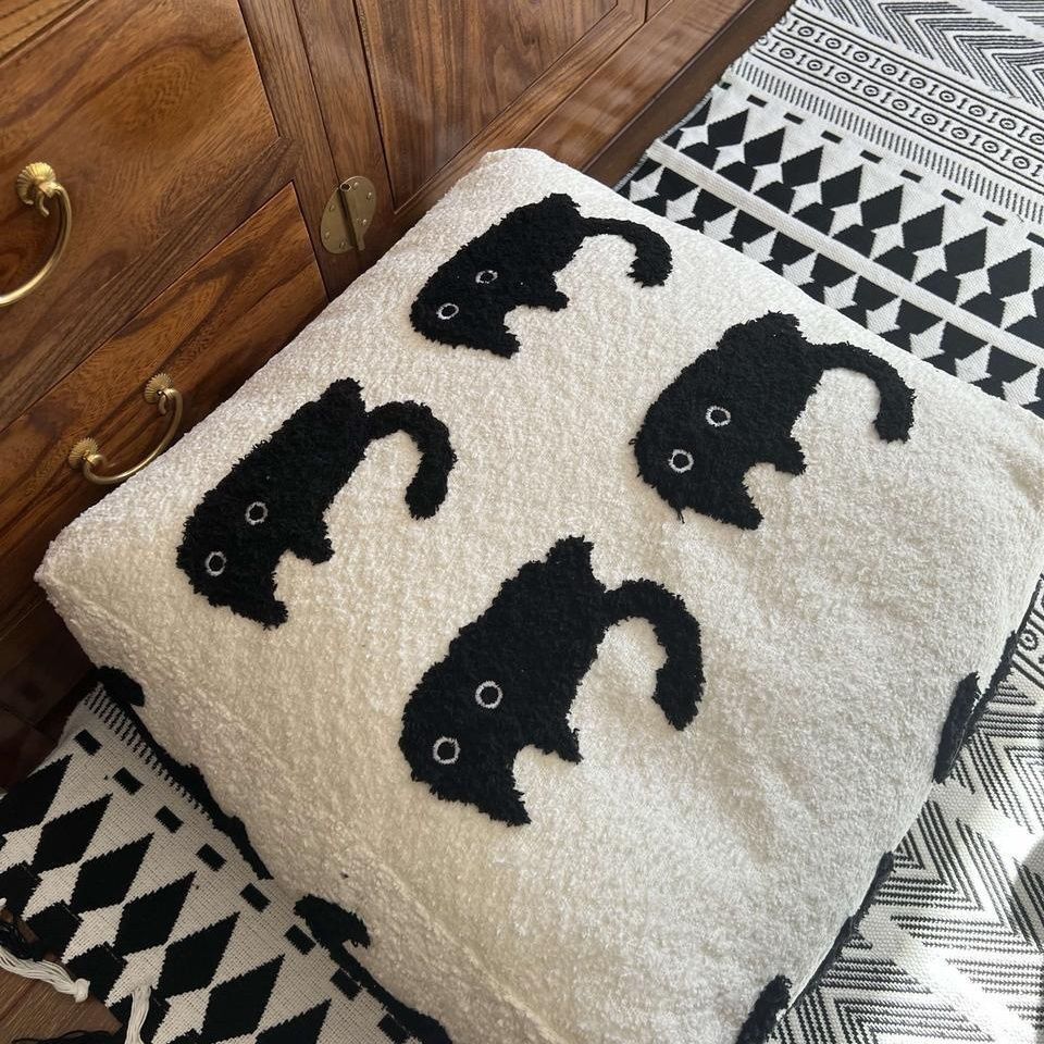 Internet Celebrity Home Living Room Sofa Small Cat Cover Removable Storage Carpet Seat Cushion Footrest Square_voghion.com