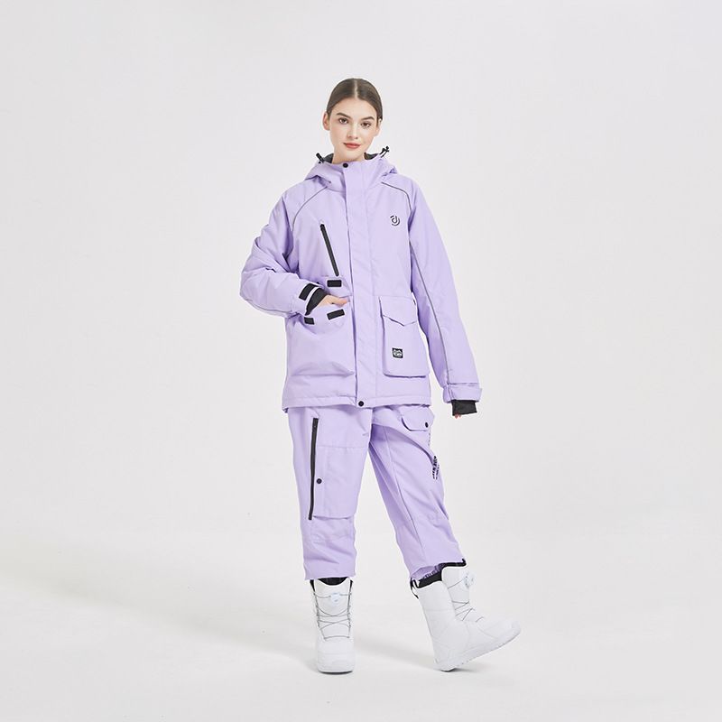 Wasserdichtes Unisex-Skijacke- und -hosen-Set – Winddichter 10K-Snowboardanzug für Männer und Frauen – Atmungsaktive Oberbekleidung zum Wandern und Bergsteigen (XS-XXL)_voghion.com