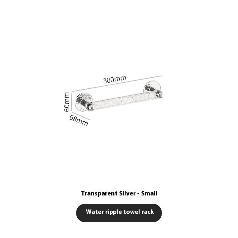Transparent Wall-Mounted Shoe Rack & Towel Holder – Space-Saving Bathroom/Kitchen Organizer (30cm/50cm, Lightweight, 3KG Capacity)​_voghion.com