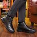Série Europeia Quente 2025 Algodão Quente Forrado com Lã Espessada Inverno Cano Alto Masculino Couro e Lã Integrados Sapatos_voghion.com