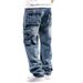 American-Style Multi-Pocket Workwear Jeans For Men - Wide-Leg Loose Fit Plus Size_voghion.com