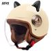 3C-Certified Retro Motorcycle Helmet For Men & Women – Winter-Ready Open Face & Full Face Helmet With Extended Visor (Matte Black, Pink, Grey, Khaki)_voghion.com
