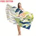 Printing Velvet Thickened Soft Water Absorbent Swimming Bathing Large Beach Towel 85*170_voghion.com