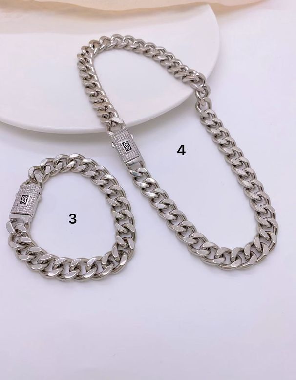 Collana con catena in metallo spesso e diamanti, gioiello alla moda per uomo, alla moda, con personalità_voghion.com