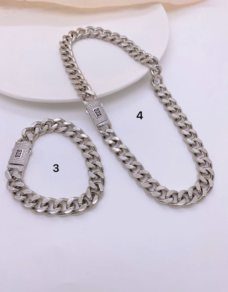 Metal Thick Diamond Fashion Jewelry Necklace Trendy Men's Sweater Chain Personality_voghion.com