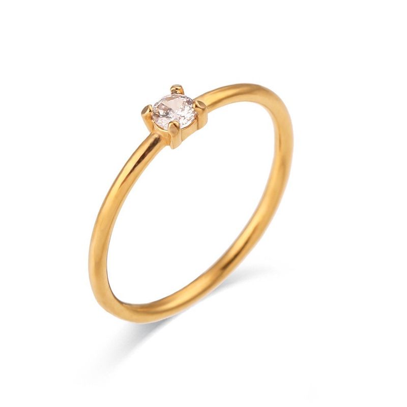 Irregular Zircon Inlaid Thick C-Shaped Hoop Stainless Steel Gold-Plated Fashion Commuter Earrings For Women_voghion.com