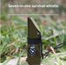 Outdoor Camping 7-in-1 Multi-Function Hiking Survival Whistle With Flashlight Thermometer Compass_voghion.com