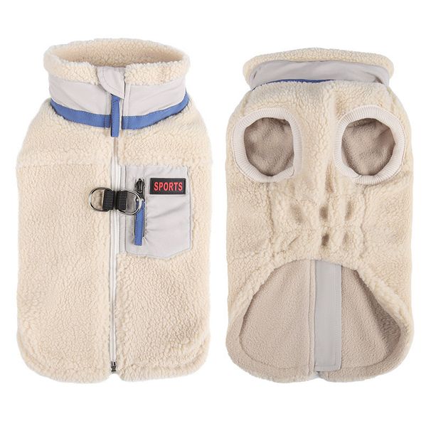 New Dog Clothes Fleece Jacket With Leash Attachment Warm Cloud Feel Thickened Puppy Pet Cotton Coat Korean Style Winter_voghion.com