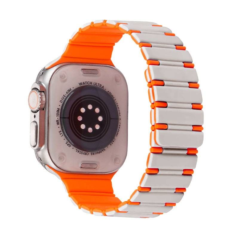 Κατάλληλο για A-Apple Watch789 αδιάβροχο σιλικόνης μαγνητικό λουράκι iwatch om-ega s9 ultra2 γυναικείο ανδρικό λουράκι ρολογιού_voghion.com