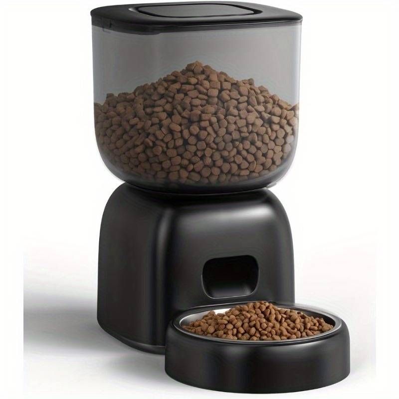 Système d'alimentation intelligent pour chats, distributeur d'eau et de nourriture avec couvercle verrouillable, sac déshydratant, contrôle précis des portions pour 4 repas quotidiens._voghion.com