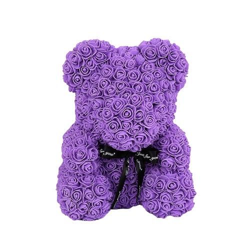 Teddy Rose Bear 25 cm Művirág Rózsamedve Anya Barátnő házassági évfordulóra születésnapi Valentin napi ajándék_voghion.com