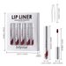 Peel-off Lipgloss-Set, matter, lang anhaltender Lipgloss, Peel-off Lipliner-Stift, Peel-off Lippenstift-Stift_voghion.com
