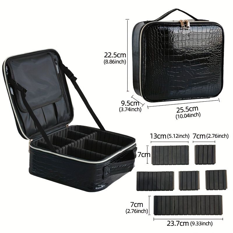 Make-up-Tasche für Damen – multifunktionales, tragbares Reisekosmetiketui mit Pinsel-Organizer, kompakte Aufbewahrung für Make-up-Utensilien, Reise-Make-up-Aufbewahrung_voghion.com