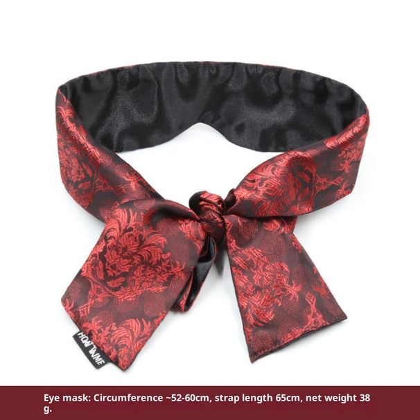 LuvBox Sexy Satin Eye Fabric V-shaped Non-Pressing Nose Strap Face Mask Stage Prop Extended Binding Double Layer_voghion.com