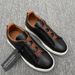 Z Brand No-Tie Herren Sneakers Low-Top Weiß Lazy Elastic Band Slip-On Driving Schuhe 202_voghion.com